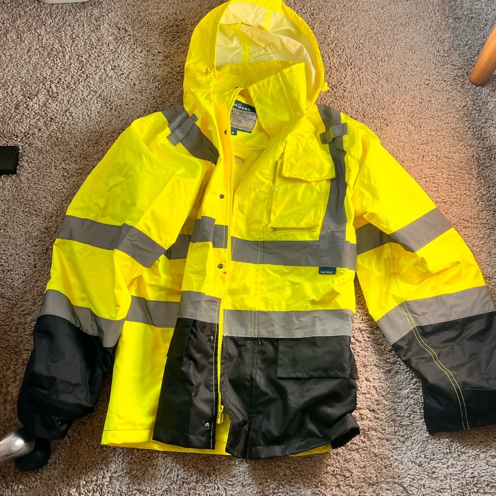 High-Visibility Yellow and Black Jacket